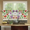 thumbnail image 4 of Yayeee Kitchen Curtains Tier Set of 2 Light Filtering 57"x24" Over Sink Window Panels, Vegetables Pattern, 4 of 7