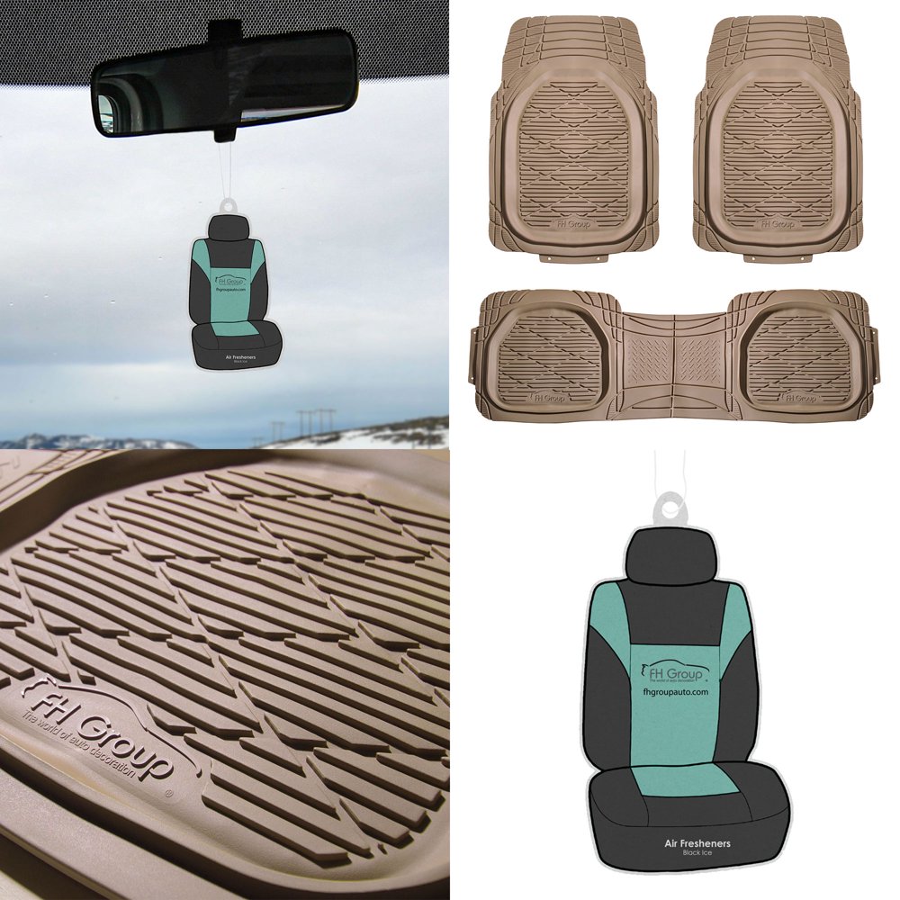 FH Group Car Floor Mats Trimmable Deep Tray Rubber Floor Mats