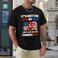 thumbnail image 4 of It's Not The 4th of July Until My Wiener Comes Out Playful Men's Cotton Short Sleeve HD Print Tee for Casual T-Shirt Crew Neck Top Black M, 4 of 7