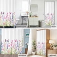 thumbnail image 6 of Pink Purple Flowers Fabric Shower Curtain Spring Butterflies Washable Shower Curtains for Bathroom, Waterproof Bath Curtain with Hooks Home Decor 72x84in, 6 of 8
