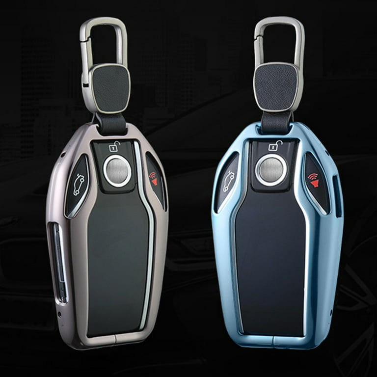 Farfi Aluminum Alloy Car LED Display Key Cover Case for BMW 5 6 7