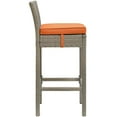 thumbnail image 3 of Modway Conduit 5 Piece Outdoor Patio Wicker Rattan Set in Light Gray Orange, 3 of 7