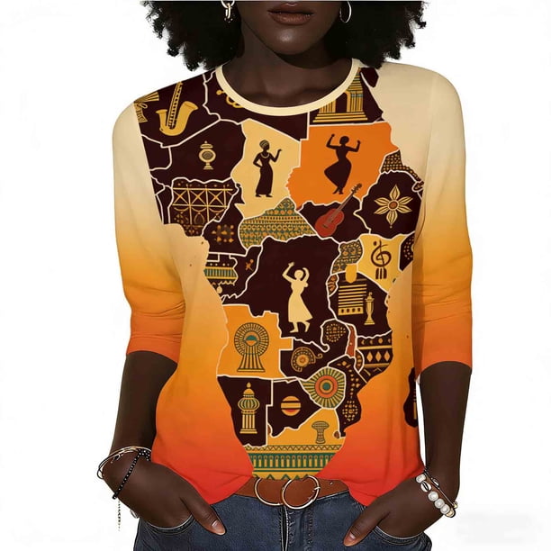 Otoño 3/4 Manga Tops para las Mujeres 2025 Casual Impreso V-Cuello Botón Arriba Blusa, Suave Poliéster Spandex Vestido Camisa de Verano