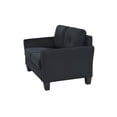 thumbnail image 3 of K-Living Samara Microsuede KD Stationary Loveseat in Midnight Blue, 3 of 5