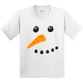 thumbnail image 3 of Inktastic Snowman Face Youth T-Shirt, 3 of 5