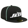 thumbnail image 3 of Men's New Era Black New York Jets Soutache 59FIFTY Fitted Hat, 3 of 5