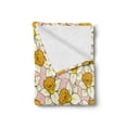 thumbnail image 2 of Yellow Flower Soft Flannel Fleece Blanket, Playful Spring with Narcissus Daffodils Flourish Graphic Garden, Cozy Plush for Indoor and Outdoor Use, 70" x 90", Pale Pink Yellow Cream, by Ambesonne, 2 of 5