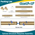 thumbnail image 3 of Gold Shower Curtain Rod 36-68 Inch(3-5.6ft) Never Rust No Drilling Spring Tension Shower Rod, Adjustable Curtain Rod for Bathroom Window Closet, 3 of 9