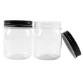 thumbnail image 4 of Frascos de plástico Novelinks de 240 ml con tapas negras sin BPA (paquete de 32), 4 of 7
