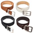 thumbnail image 6 of Skymirror Men's Stylish Casual Waistband PU Leather Pin Buckle Waist Strap Business Belt, 6 of 8