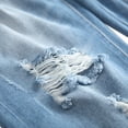 thumbnail image 4 of QHFBli Mens Ripped Distressed Destroyed Straight Fit Washed Denim Jeans Pants, 4 of 5