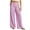 Pink, variant on KIHOUT Womens Striped Waist Wide Leg Pants High Rise Elastic Back Casual Loose Fit Straight Leg Trousers with Pockets Daily Wear