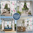 thumbnail image 5 of Pink Flamingos Outdoor Curtains for Patio Waterproof,Windproof Privacy Curtains with Weighted Bottom,Summer Green Tropical Palm Leaves Outside Drapes for Picnic Garage Backyard Cabana 54"x95" 2 Panel, 5 of 8