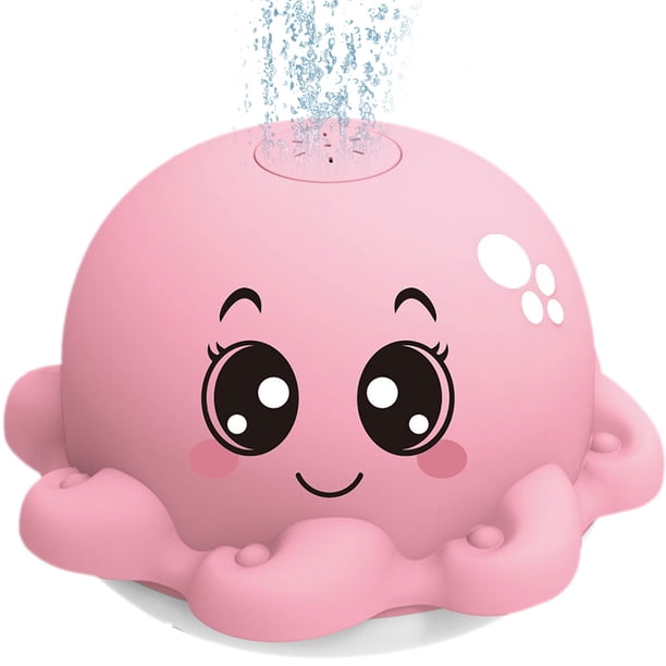 Muyoka Juguetes de baño para bebés Juguetes de baño iluminados Juguetes de bañera con aspersor Juguete de pulpo con rociador de agua lindo para niños pequeños Niños pequeños Niños Niñas (sin accesorio Muyoka Hogar