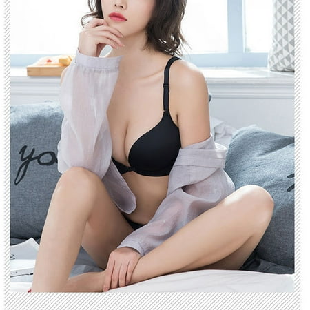 

GeweYeeli Non-wired Bra Front Opening Lace Underwear Breathable Bralette Racerback