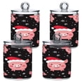 thumbnail image 2 of Clear Storage Jar 2.75x 4.13 Inches One Sizex2 Cotton Swabs Cans Translucent Plasticental Floss Cans Cotton Pads Cans Bathroom Canisters Christmas Pig, 2 of 7