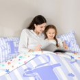 thumbnail image 4 of spefrowx Coquette Style L Letter Queen Bedding for Girls, Princess Bow Stripe Bedding Comforter Set Queen, Stars Reversible, 7-Piece, 4 of 6