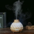 thumbnail image 3 of Decdeal 400ml U-ltrasonic Acoustic Air Aroma Diffuser Mist Maker with Remote Control Controller 7 Colorful Design 4 Levels T-imer T-ime Setting Double Spray Modes for Yoga Relax Office Hom Type 1 US plug, 3 of 7