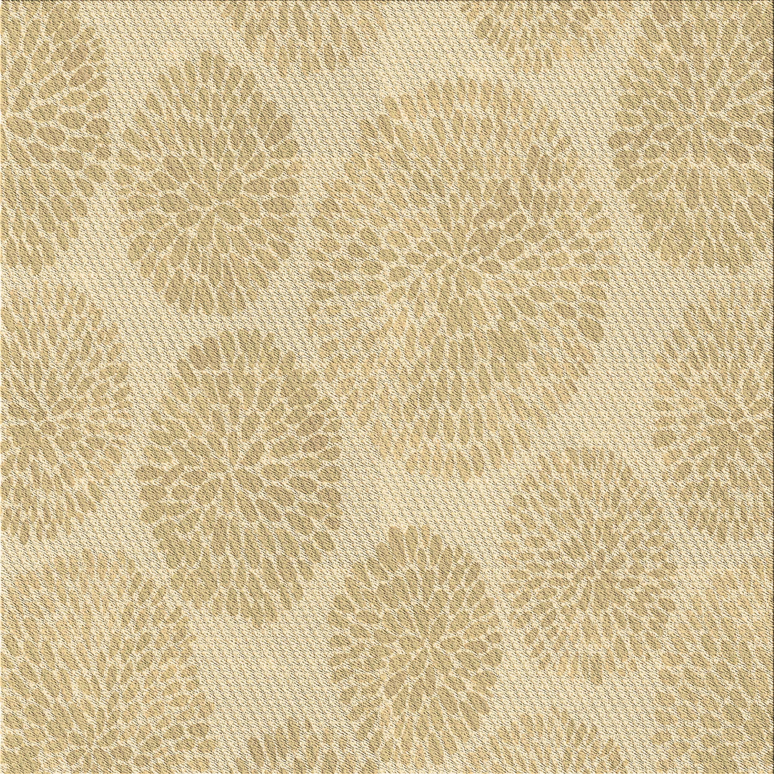 Ahgly Company Indoor Square Patterned Metallic Gold Area Rugs, 8' Square
