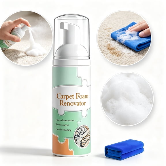 Slimexis Waterless Carpet Cleaner,Carpet Foam Renovator for Car Interior, Couch, Carpets & Upholstery