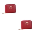 thumbnail image 1 of Qarigey Cartera compacta y elegante con tarjetero para el día a día Cartera Tarjetero Carteras pequeñas Monedero rojo vino vino rojo 2Conjunto, 1 of 6