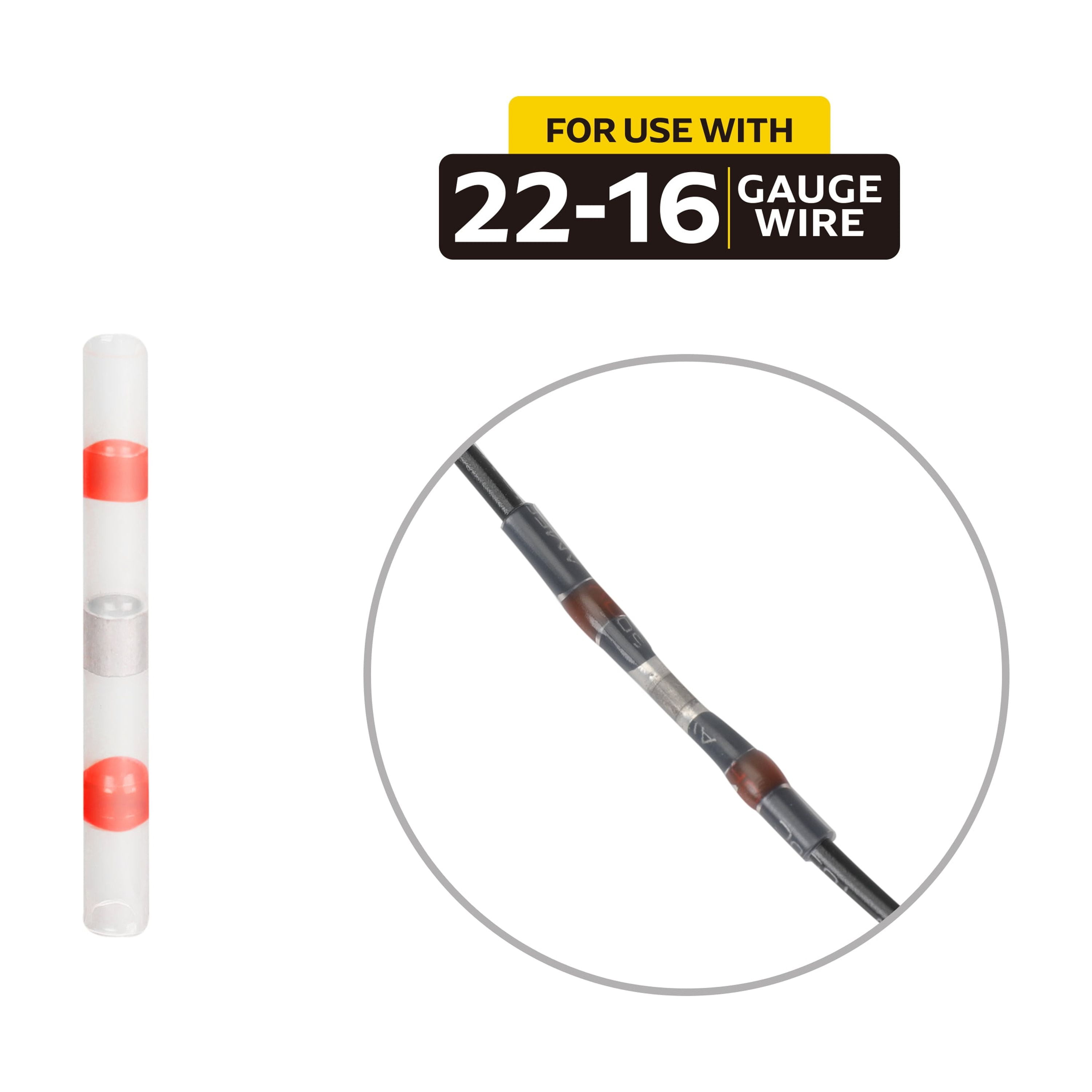 EverStart 20 Piece 22-16 Solder Seal Wire Connectors with Heat Shrink Capabilities, Universal