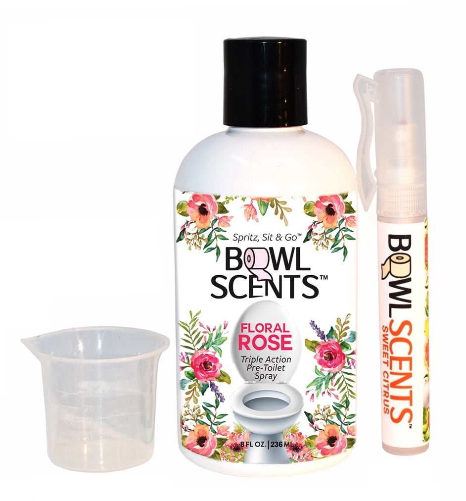 Bowl Scents PrePoop Toilet Spray Floral Rose 8 oz Refill
