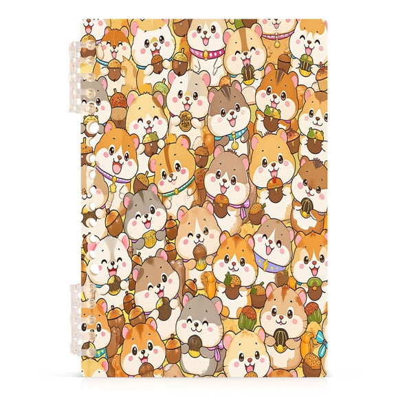 A5 Spiral Notebook 60 Sheets 80gsm Paper Ruled Journal Cute Hamster Pattern
