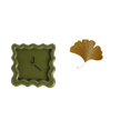 thumbnail image 1 of Reloj de pared,Reloj de pared decorativo para baño y dormitorio.,Esculturas de pared de hojas,Esculturas de pared de hierro forjado con hojas de ginkgo,Escultura de pared con hojas de ginkgo, 1 of 8