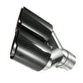 thumbnail image 1 of Unique Bargains Car Exhaust Tip Tail Dual Pipe 2.4 Inch Inlet 7.09 Inch Outlet Universal Silver Tone Black, 1 of 7