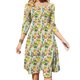thumbnail image 1 of La alegría del verano Vestido acampanado Vestido de cuello cuadrado Vestido estampado de moda femenina elegante Erfolgreichillustrator2 Fruta Verano, 1 of 6