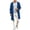 Blue, variant on Men's Long Hooded Cardigans Zip Up Lightweight Drape Cape Jackets Fashion Fall Streetwear Overcoats with Pockets Coffee S