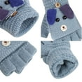 thumbnail image 4 of Penkiiy Toddle Mittens Children's Cute Five-Fingered Velvet Warm Knitted Gloves Fashion Gloves Multicolor Mittens, 4 of 5