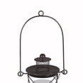 thumbnail image 2 of Vintage Metal And Glass Lantern With Finial Top, Small, Black, 2 of 5