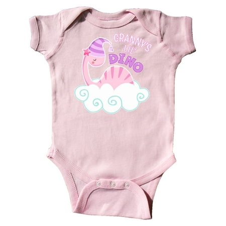 

Inktastic Granny s Lil Dino with Cute Pink Baby Dinosaur Gift Baby Boy or Baby Girl Bodysuit