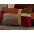 thumbnail image 4 of 8 Piece Dorsey Multicolor Patchwork Clearance bedding Comforter Set Fade Resistant, Wrinkle Free, No Ironing Necessary, Super Soft, All Size (King, Burgundy), 4 of 4