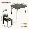 thumbnail image 2 of 3-piece Small Space Dining Set for 2 - Black Glass Table with Comfortable PU Cushion Chairs, 2 of 7