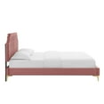 thumbnail image 5 of Modway Sienna Performance Velvet Full Platform Bed in Dusty Rose, 5 of 10