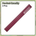 thumbnail image 3 of Uxcell 2pcs Straight Ruler 20cm Metric Metal Aluminum Alloy Measuring Bookmark Clip Ruler Scale Tool for Measure Study Reading Classroom Office, Dark Red, 3 of 7