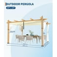 thumbnail image 7 of 10x13ft Outdoor Pergola with Canopy & Side Mesh – Upgraded Aluminum Pavilion for Backyard, Patio & Porch, Beige+White, 7 of 7