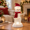 2 Tiers - 11.3"H, variant on Ice Cube Snowman Snow Globe Lighted Spinning Glitter Decoration Earmuff 6.9"H