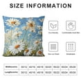 thumbnail image 5 of Shiartex Floral Daisy Flowers painting print Throw Pillow Cover Soft Throw Pillow Case with Hidden Zipper Decorative Throw Pillow Covers Square Cushion Case for Home Decor Living Room Bed Couch, 5 of 5