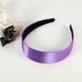 thumbnail image 5 of Unique Bargains Hair Headband Wide Satin Headband for Women Girl Purple 1.57" Wide Headband, 5 of 7