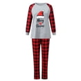 thumbnail image 3 of Odeerbi Christmas Pajamas for Family Holiday Plaid Long Sleeve Family Christmas Pajamas Matching Sets Mom Plaid Printed Loungewear Top Pants Set Two-Piece Sleepwear Xmas PJs Set Red, 3 of 5
