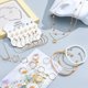 thumbnail image 4 of Set de joyería NEWITIN de 49 piezas chapado en oro con collar, pulsera y anillo, 4 of 7