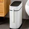 thumbnail image 3 of Bote de basura de baño Inteprter 15L Blanco con tapa de bloqueo, 3 of 6