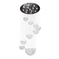 thumbnail image 4 of Modern Luxury Rain Drop LED Spiral Ceiling Light Crystal Chandelier Pendant Lamp, 4 of 10