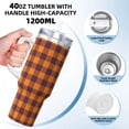 thumbnail image 3 of KLL Fall Buffalo Plaid Print 40oz Stainless Steel Insulated Car Cup Coffee Mug with Spillproof Lid - Keep Your Drink Hot or Cold on the Go, 3 of 8