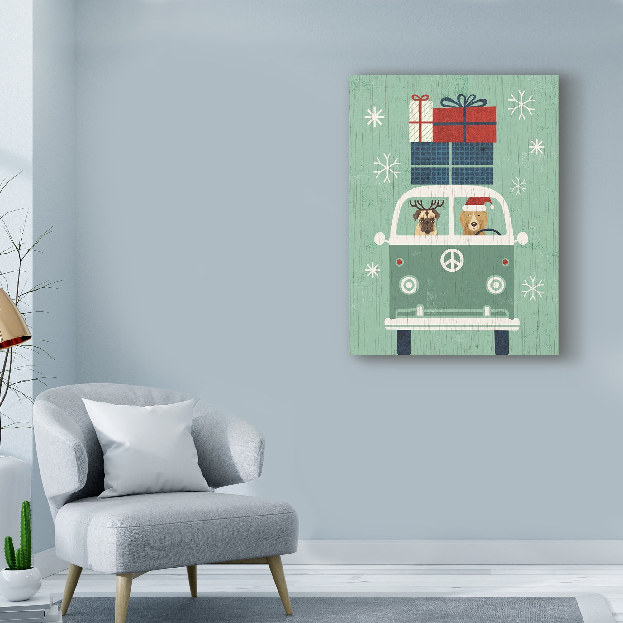 Trademark Fine Art 'Holiday on Wheels XII' Canvas Art by Michael Mullan