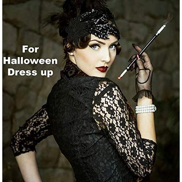 4E's Novedad 2 Portabrillos Largos y 2 Cigarrillos Falsos Puff con Humo para Halloween Gat 4E's Novelty 4E's Novelty